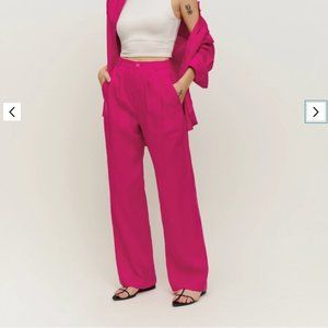Reformation Vesta Pant Hot pink- size 10